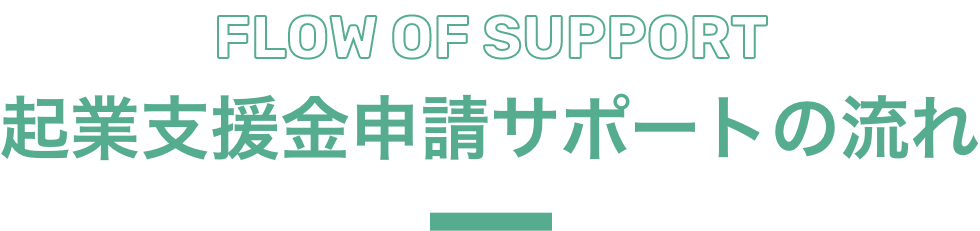 FLOW OF SUPPORT 企業支援金申請サポートの流れ